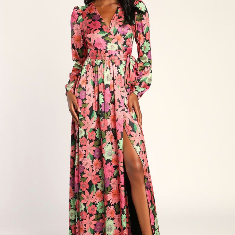 Lulu’s Floral Wrap Maxi Dress